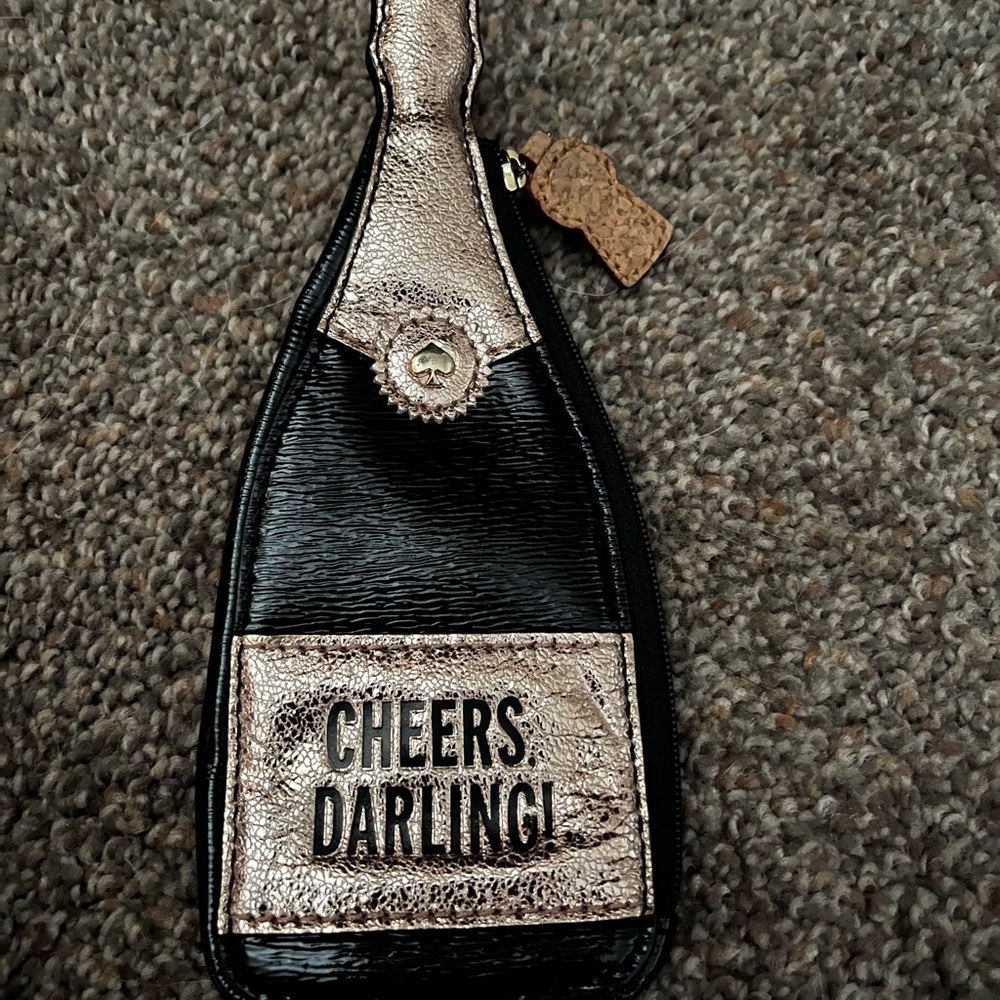Kate Spade champagne bottle coin purse